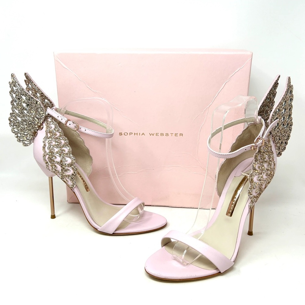 Sophia Webster Pink & Gold Butterfly Heels